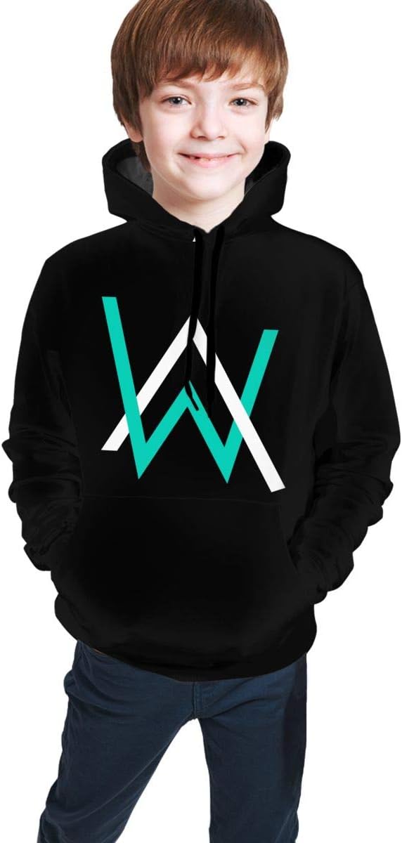Don Washington Alan Walker Logo Teen Hoodies Fashion Sweatshirts Pullover Black