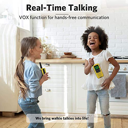 Walkie-Talkies-for-Adults-COTRE-Rechargeable-Walkie-Talkies-with-2662-Channels-Up-to-32-Miles-Long-Range-Walkie-Talkies-NOAA-Weather-Alerts-VOX-Scan-LED-Lamplight-Yellow4-Pack