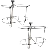 NEWMAIX Boat Fender Holder,304 Stainless Steel Marine Folding Double Fender Rack for Boat Fender (Hold 4 Fenders)