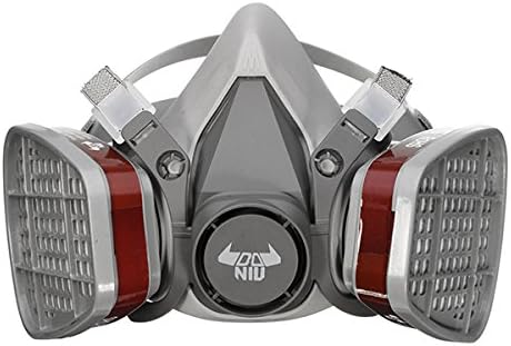 Double Gas Mask Protection Filter Chemical Half Face Respirator Mask Suitable for dust prevention in mining, cement factory, ceramics factory, shipyard, metal smelting, power plant, stone processing