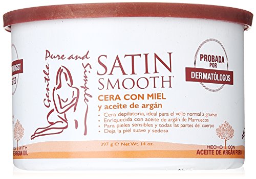 SATIN SMOOTH Honey Wax with Argan Oil, 14 oz