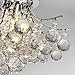 LOCOÂ Chrome Finish Crystal Chandelier with 3 Lights, Mini Style Flush Mount Ceiling Light Fixture for Study Room/Office, Dining Room, Bedroom, Living Room