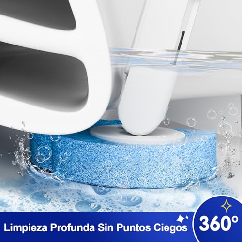 PUROVERO Juego de 48 Pcs Escobilla para Inodoro Desechable, Cepillo para Lavar Baño, 48 Cabezales de Repuesto con 3 Aromas y 1 Estante de Almacenamiento, Apto para Inodoro y Limpieza del Baño