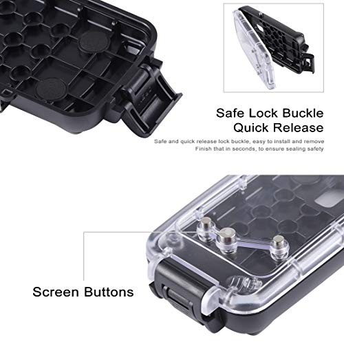 HAWEEL Samsung Galaxy S9+ Android 8.1 or Lower Version Diving Case, Professional [40m/130ft] Surfing Swimming Snorkeling Photo Video Waterproof Underwater Housing for Samsung with Lanyard (Black) - Thumbnail 2