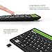 Bluetooth Keyboard, Jelly Comb BK230 Dual Channel Multi-Device Universal Wireless Bluetooth Keyboard Rechargeable with Sturdy Stand for Tablet Smartphone PC Windows Android iOS Mac (Black and Green)