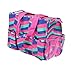 7-Pocket Tote Bag With Zipper (Pink, Blue, Green Zig Zag)