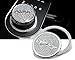 MAX WHOLESALE Genuine Bling Crystal Gear Shift Knob Golden Badge Cover XF F-Pace Emblem Ring For Jaguar (Chrome Silver)