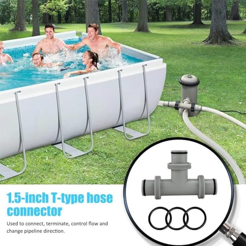SIGANDG T-Connector for Pool Hose 38 mm, Adapter and Connection Set for Intex Coleman