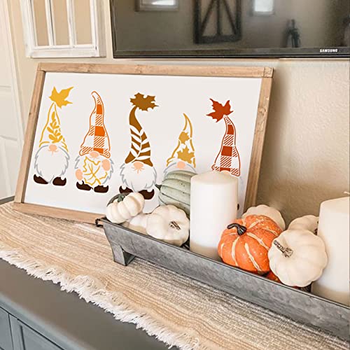 10 PCS Fall Stencils for Painting on Wood,Reusable Hello Pumpkin and Hello Fall Porch Sign Stencils, Thanksgiving Stencils of DIY Autumn Decoration