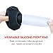 Welnove Fabric Metatarsal Pads Reusable Ball of Foot Cushions, Gel Forefoot Pads Pain Relief for Mortons Neuroma and Prevent Callus-2 Pieces L-Size of Black Metatarsal Pads