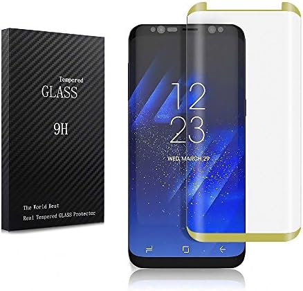 Galaxy S8 Plus S8+ Tempered Screen Protector Glass,Case Friendly Premium Screen Proctor for Samsung Galaxy S8 Plus by Mavel Star - Gold