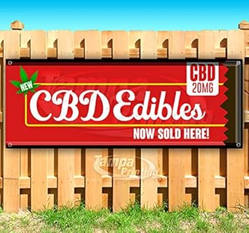 Amazon Com Cbd Edibles 13 Oz Heavy Duty Vinyl Banner Sign With