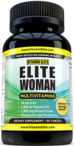 Elite Woman Multivitamins - Advanced Women's Multivitamin with Iron, D3 and K2 - 90 Tablets Elite Woman Multivitamins - Advanced Women's Multivitamin with Iron, D3 and K2 - 90 Tablets