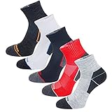 Aaronano Men's 5 Pack Half-Cushion Running Socks Size (7-12)