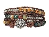 Carolyn Jane's Jewelry Horse Lovers Equestrian Bracelet Jasper Bead Wrap