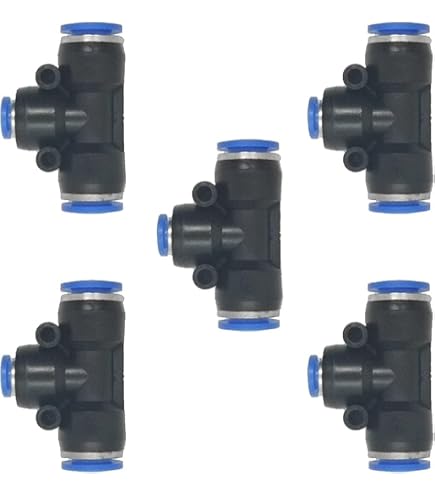 thumbnail image 2 of Numatics Push To Connect Union Tee Fittings – 3/8" Hose X 3/8" Hose, 2-Pack, Made In Italy 2 of 4