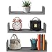 Sorbus Floating Shelves - Hanging Wall Shelves Decoration - Perfect Trophy Display, Photo Frames (Gray)