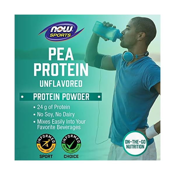 NOW Sports Nutrition, Pea Protein 24 g, Fast Absorbing, Unflavored