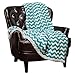 Chanasya Super Soft Ultra Plush Cozy Fluffy Warm Chevron Print Modern Contemperary Design Velvet Fleece Front and Fuzzy Sherpa Back Microfiber Throw Blanket (60