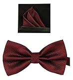 Simpowe Men's Formal Tuxedo Banded Pre-Tied Bow Tie Set