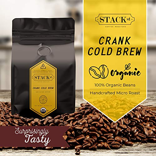 Organic Cold Brew Coffee Coarse Ground 1 LB CRANK High Voltage