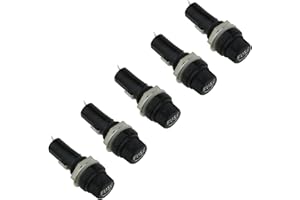 ZZHXSM 5PCS Electrical Panel Mounted 6X30mm Fuse Holder Glass Fuse Tube Protector