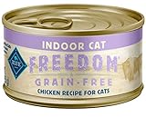 Blue Buffalo Freedom Grain Free Natural Adult Pate Wet Cat Food, Indoor Chicken 3-oz cans (pack of 24)