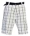 Gioberti Men’s Plaid Belted Cargo Shorts