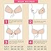 Thinksea (4 Pack) Sticky Bra Backless Self Adhesive Invisible Push up Reusable Bras Drawstring for Women (C) (C) Beige