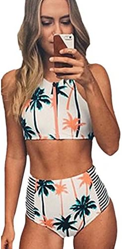 Women's Bathing Suit Bikini Set Beach Bathing Suit (Large, High Waist)