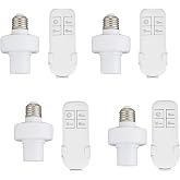 Remote Control Light Bulb Socket,Wireless Light Socket Switch Kit,Remote Light Socket E26/E27 Bulb Lamp Holder with 15/30/60 Min Timer (4 Pack)