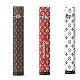 JUUL Skin Wrap Vinyl Decal Sticker for JUUL Packs (3 Pack | Supreme Red, LV White & Brown)