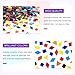 Swpeet 1 Pound Mosaic Tiles Mixed Color and Shapes Mosaic Glass Pieces with Organizing Container, Triangle Genuine Mosaic Tiles Glass Pieces Mosaic Perfect for Home