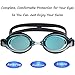 JNW Direct Premium Comfort Swim Goggles for Men, Women & Kids, Best Anti Fog + UV Protection, Waterproof and No Leak Adult Swimming Goggle Set, Includes BONUS Case and 3 Adjustable Nose Bridges