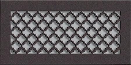 4 X 10 Oil Rubbed Bronze Steel Tuscan Pattern Floor Register