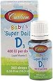 Carlson Labs Carlson Laboratories Super Daily D3 for Baby 400IU Supplement, 10.3  ml, 0.35  Fluid Ounce