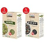 Explore Cuisine Organic Bean Spaghetti Variety Pack - Edamame Spaghetti (3 Boxes) & Black Bean Spaghetti (4 Boxes) - 8 Oz - High Protein, Gluten Free Pasta - 28 Total Servings