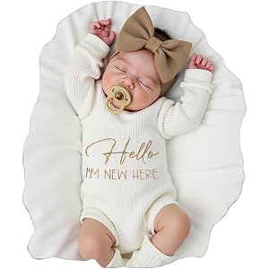Ylsteed Infant Baby Sweater Romper Baby Girl Boy Knitted Pullover Fall Winter Clothes Baby Boy Girl Outfit Embroidery Clothes