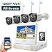 ONWOTE All-in-one 1080P HD NVR Wireless Home Security Camera System Outdoor with 10.1