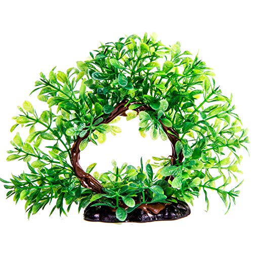 Plastic Fish Tank Plants Artificial Aquarium Plants Realistic Water Plant for Aquariums Decorations,6.6 inches Tall Green