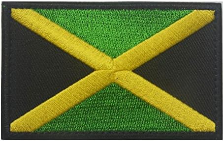 Jamaica Flag Velcro Tactical Patch Uniform Military Embroidered Applique