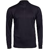 Hot Chillys Men's Peach Skins Solid Zip-T Lightweight Relaxed Fit Base Layer Top | Thermal Long Sleeve Shirt for Men