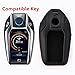 Royalfox(TM Luxury 3 4 Buttons Genuine Leather Smart keyless Entry Remote Key Fob case Cover for BMW 1 2 3 4 5 6 7 Series,BMW x1 x2 x3 x4 x5 x6,with Keychain (black04)