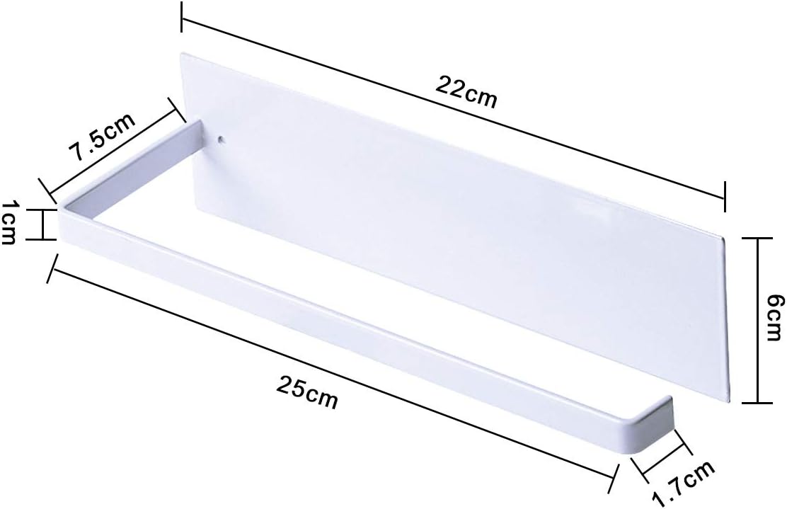 25cm Küchenrollenhalter Wand Ohne Bohren Weiß Wand und Schrankmontage