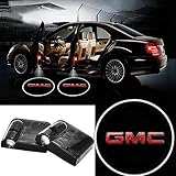 2pc Wireless Drill Free Easy Install Car Door LED Projector Courtesy Welcome Logo Ghost Shadow Light Magnet Sensor for JEEP GMC