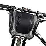 WLIDMAN Bicycle bags Front Handlebar Basket Frame Bag，Built-in Rain Cover with Sliver Grey Reflective Stripe Outdoor Activity Bicycle Pack Accessories