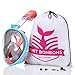180° Panoramic View Snorkel Mask Full Face Scuba, Dive and Swim Set for Youth Adult Women Men | Easier Breath with Dry Anti-Fog Anti-Leak for Travel Beach Sea Underwater Swimming Pool