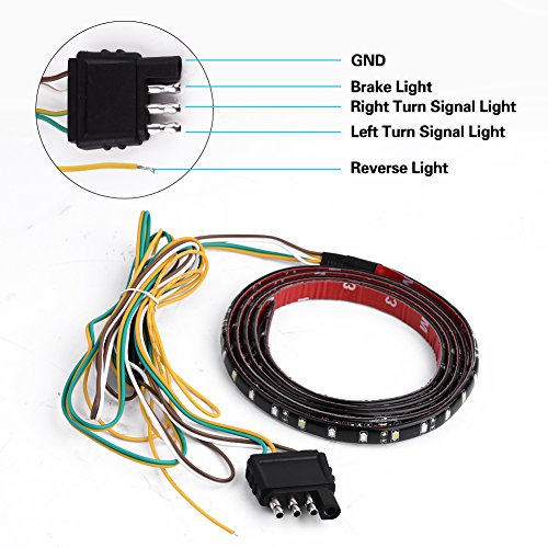 image for YINTATECH Truck Tailgate Light Bar 12V Red and White 60