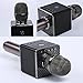 Portable Wireless Karaoke Microphone with LED Light, Mini Handheld Cellphone Karaoke Player Built-in Bluetooth Speaker, H8 Karaoke MIC Machine for Home KTV By IMMOSO (Gun Color)