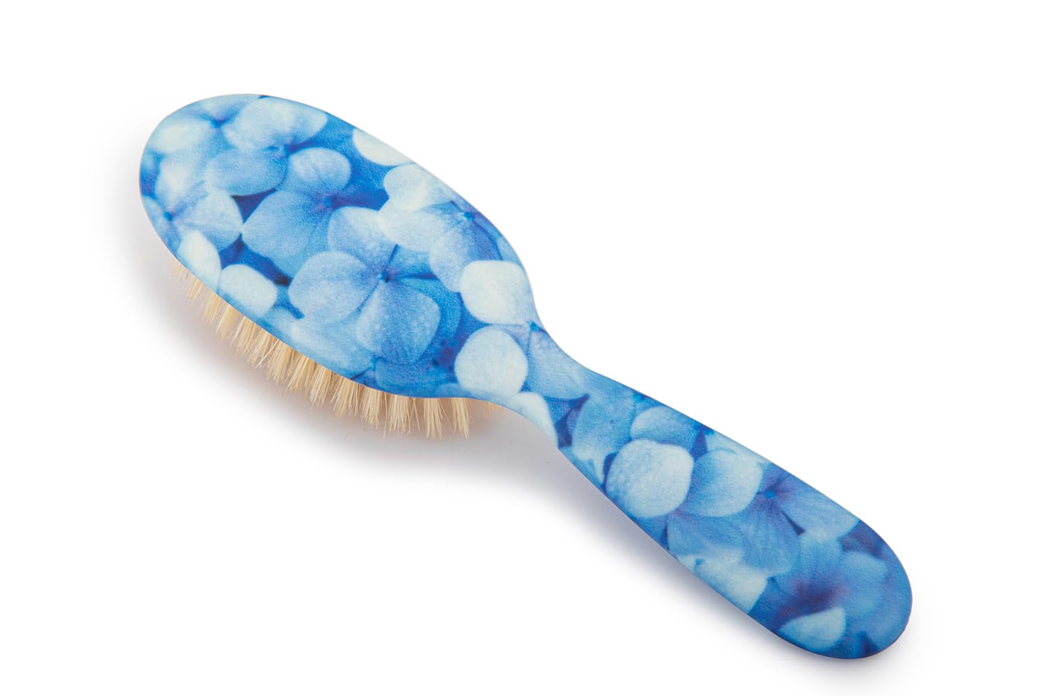 Rock & Ruddle Soft White Natural Boar Bristle Hairbrush for Babies and Young Children | Perfect for Fine Hair Detangling and Smoothing - Happy Hydrangeas